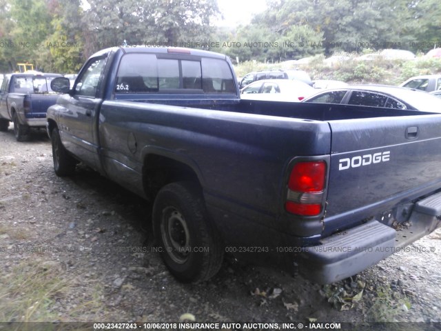 1B7HC16X51S272392 - 2001 DODGE RAM 1500 BLUE photo 3