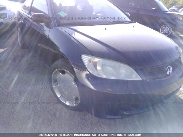 1HGEM21185L069281 - 2005 HONDA CIVIC DX VP BLACK photo 6