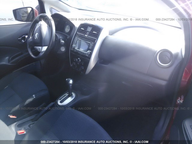 3N1CE2CP3GL399814 - 2016 NISSAN VERSA NOTE S/S PLUS/SV/SL/SR RED photo 5