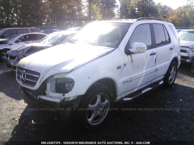 4JGAB72E2XA121497 - 1999 MERCEDES-BENZ ML 430 WHITE photo 2