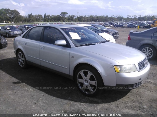 WAULC68E32A154896 - 2002 AUDI A4 1.8T QUATTRO SILVER photo 1