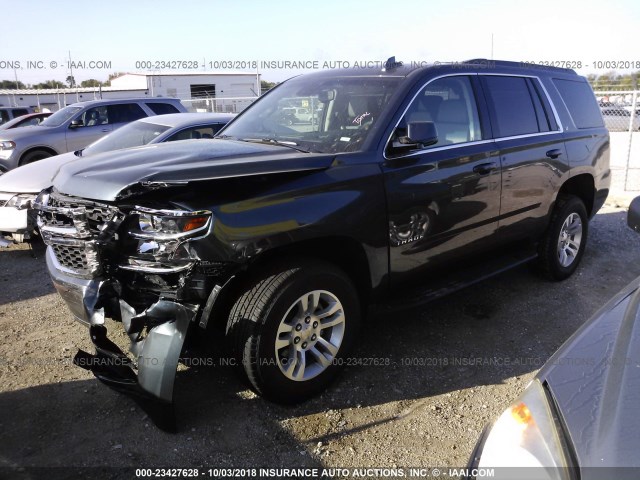 1GNSKBKC2KR136593 - 2019 CHEVROLET TAHOE K1500 LT GRAY photo 2