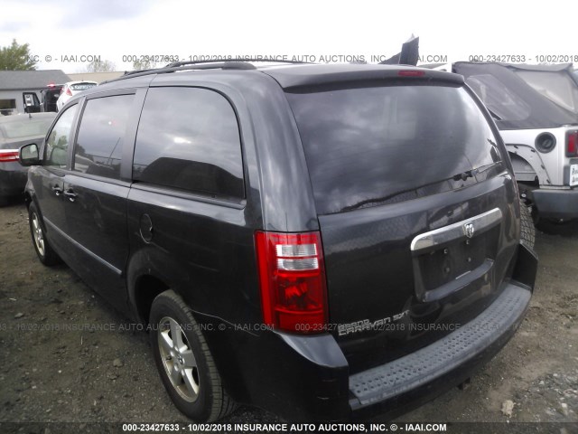 2D8HN54P28R828224 - 2008 DODGE GRAND CARAVAN SXT BLACK photo 3