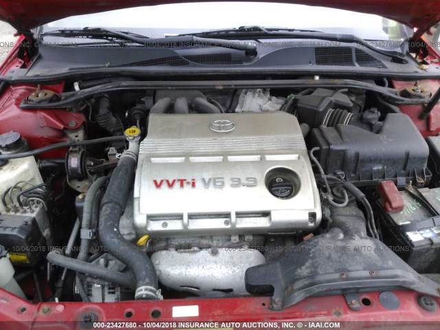 4T1CA30P14U018932 - 2004 TOYOTA CAMRY SOLARA SE/SLE წითელი ფოტო 10