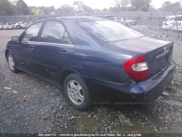 4T1BE32K92U504306 - 2002 TOYOTA CAMRY LE/XLE/SE Көк фото 3