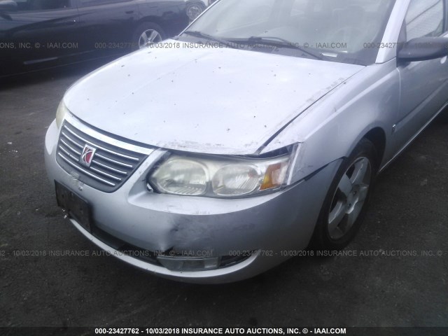 1G8AL58F16Z108398 - 2006 SATURN ION LEVEL 3 SILVER photo 6