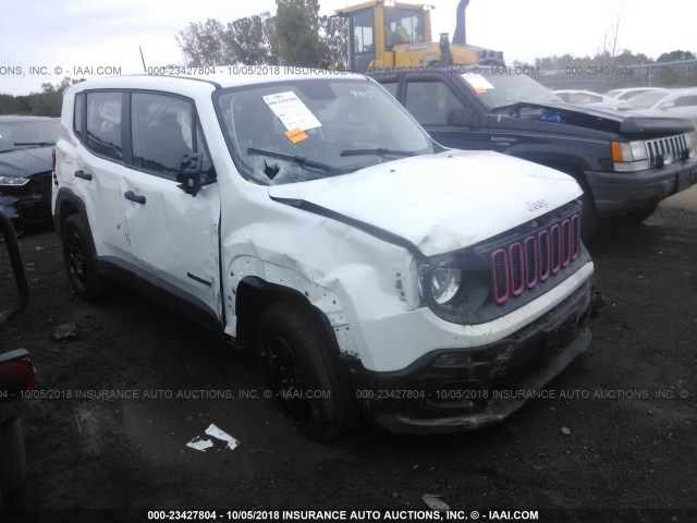 ZACCJBAH5HPF61679 - 2017 JEEP RENEGADE SPORT Սպիտակ լուսանկար 1