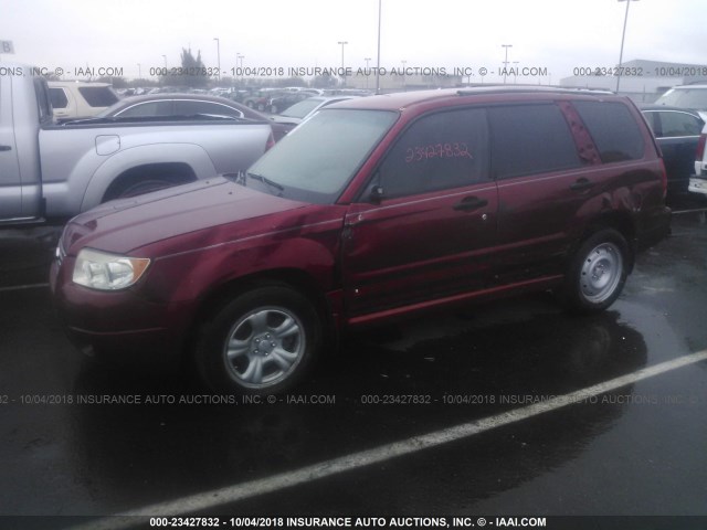 JF1SG63698H727728 - 2008 SUBARU FORESTER 2.5X RED photo 2