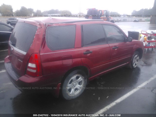 JF1SG63698H727728 - 2008 SUBARU FORESTER 2.5X RED photo 4