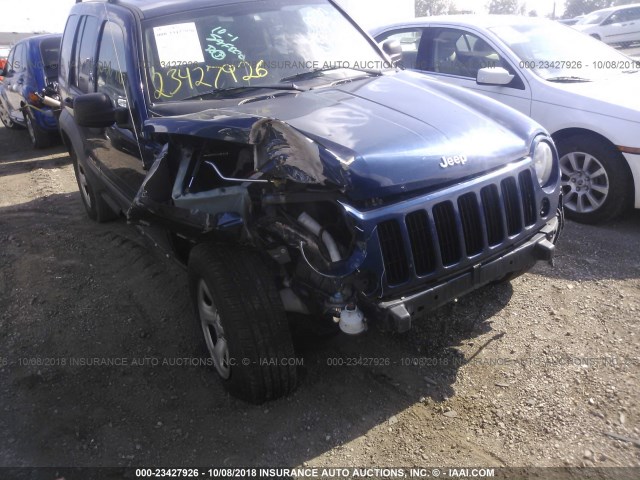 1J4GL48KX5W500474 - 2005 JEEP LIBERTY SPORT BLUE photo 6