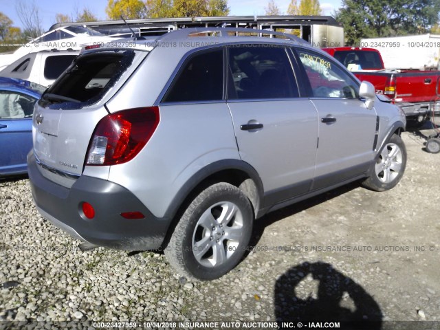 3GNAL2EK0DS606678 - 2013 CHEVROLET CAPTIVA LS SILVER photo 4