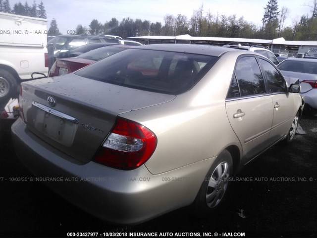 4T1BE32K54U900185 - 2004 TOYOTA CAMRY LE/XLE/SE 金色 照片 4