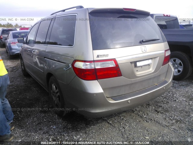 5FNRL38895B083642 - 2005 HONDA ODYSSEY TOURING GOLD photo 3