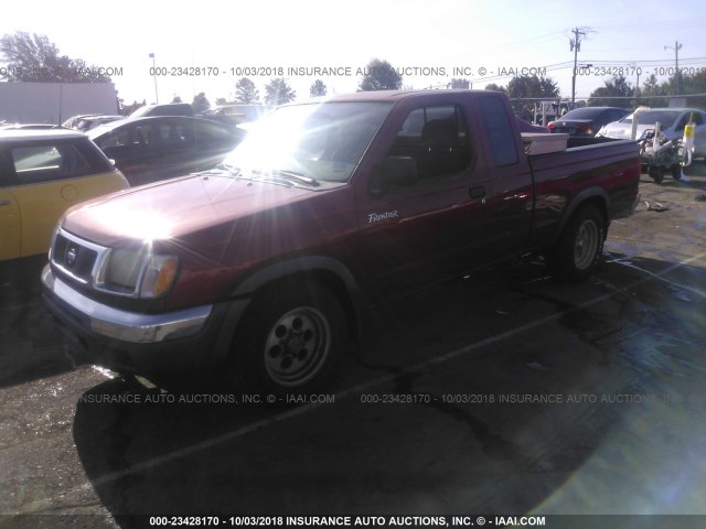 1N6DD26S3YC362082 - 2000 NISSAN FRONTIER KING CAB XE RED photo 2