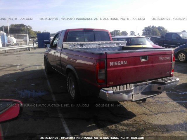 1N6DD26S3YC362082 - 2000 NISSAN FRONTIER KING CAB XE RED photo 3