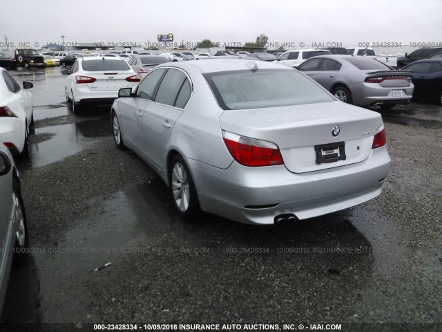 WBANB33595B114483 - 2005 BMW 545 I SILVER photo 3