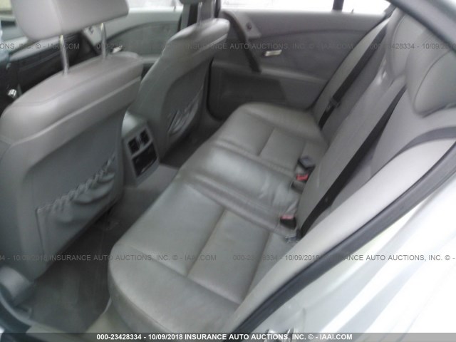 WBANB33595B114483 - 2005 BMW 545 I SILVER photo 8