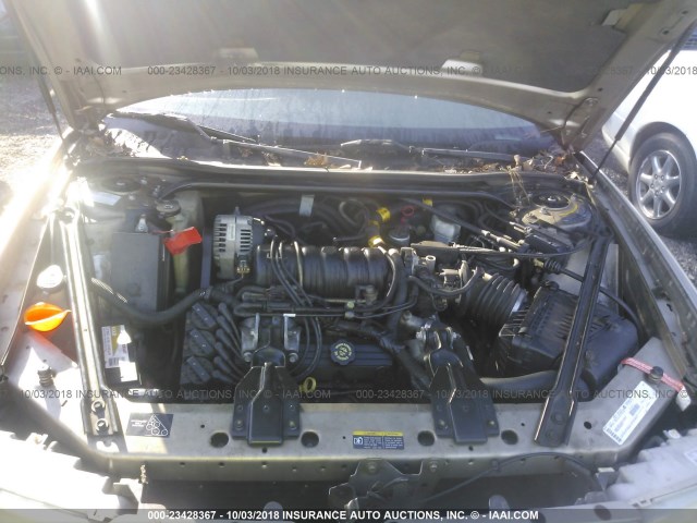 2G4WB52K721108361 - 2002 BUICK REGAL LS GOLD photo 10