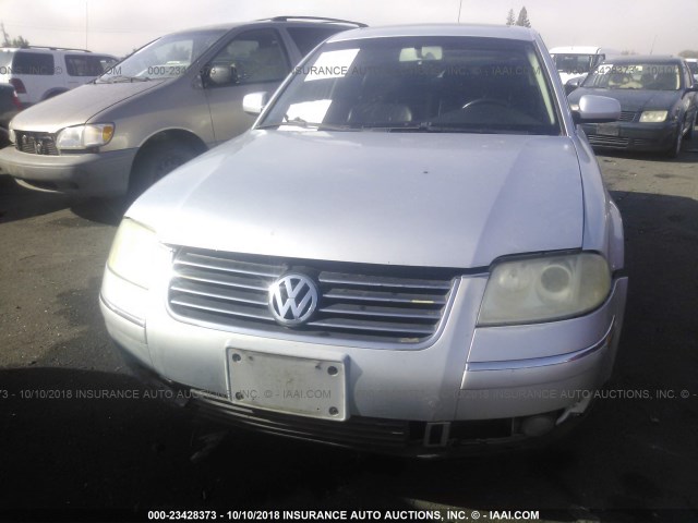 WVWPD63BX3P355921 - 2003 VOLKSWAGEN PASSAT GLS SILVER photo 6