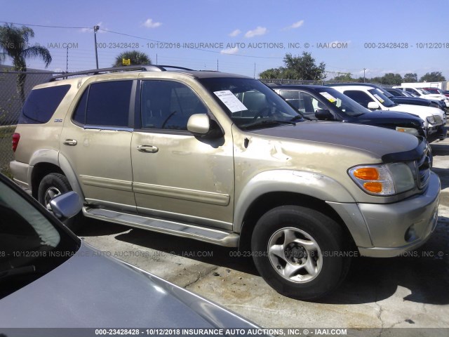 5TDBT44A42S115095 - 2002 TOYOTA SEQUOIA SR5 TAN photo 6