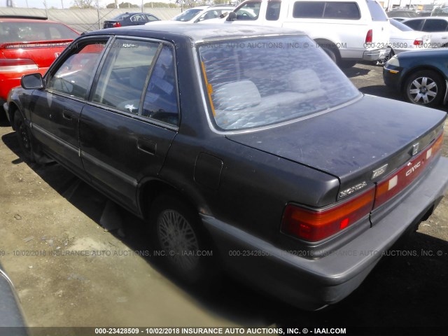 1HGED3541ML053030 - 1991 HONDA CIVIC DX BLACK photo 3