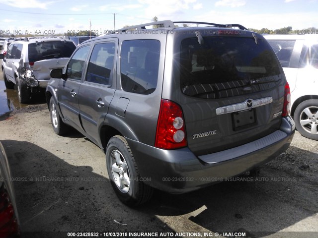 4F2CZ06186KM15843 - 2006 MAZDA TRIBUTE S GRAY photo 3