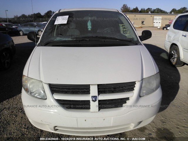 1D4GP24RX7B172939 - 2007 DODGE GRAND CARAVAN SE WHITE photo 6