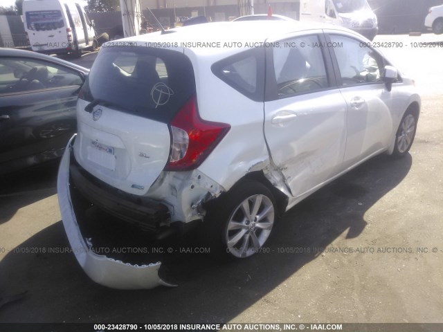 3N1CE2CP0EL421958 - 2014 NISSAN VERSA NOTE S/S PLUS/SV/SL WHITE photo 4