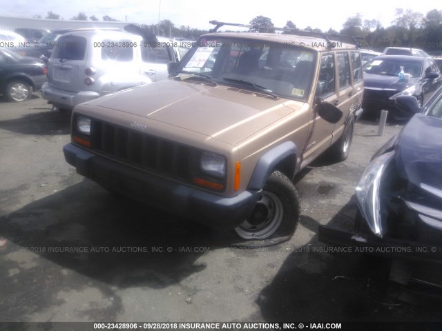 1J4FF28P1XL545326 - 1999 JEEP CHEROKEE SE GOLD photo 2