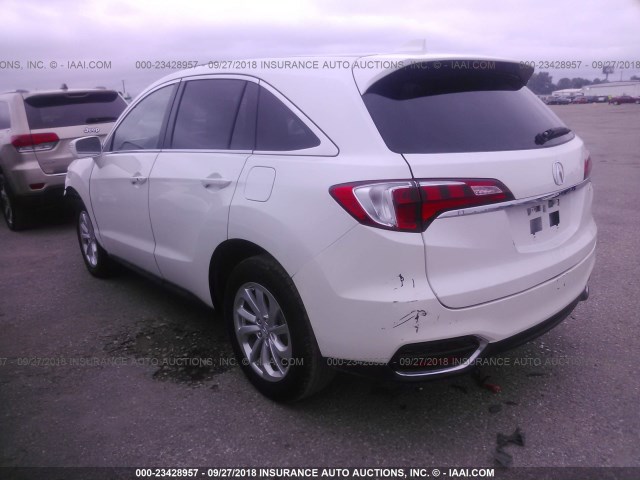 5J8TB3H30HL009977 - 2017 ACURA RDX WHITE photo 3