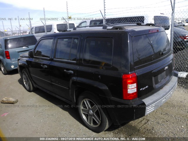 1J8FF48W47D286102 - 2007 JEEP PATRIOT LIMITED BLACK photo 3