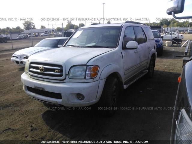5TDBT48A34S232020 - 2004 TOYOTA SEQUOIA LIMITED WHITE photo 2