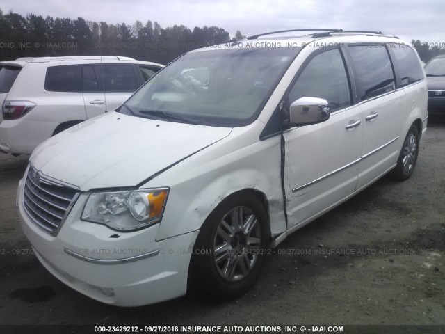 2A8HR64X29R607905 - 2009 CHRYSLER TOWN & COUNTRY LIMITED WHITE photo 2