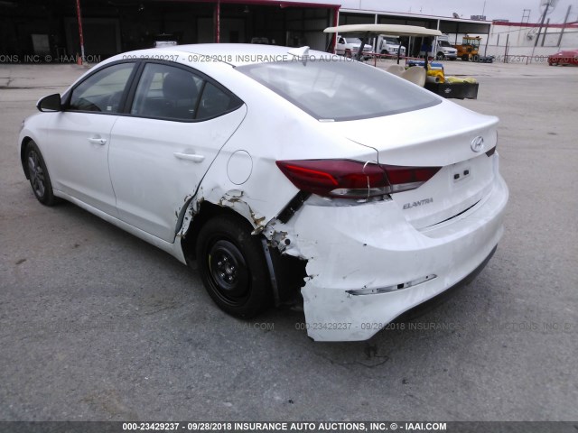 5NPD84LF2JH253682 - 2018 HYUNDAI ELANTRA SEL/VALUE/LIMITED WHITE photo 3