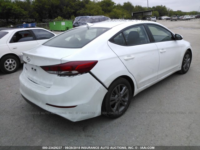 5NPD84LF2JH253682 - 2018 HYUNDAI ELANTRA SEL/VALUE/LIMITED WHITE photo 4