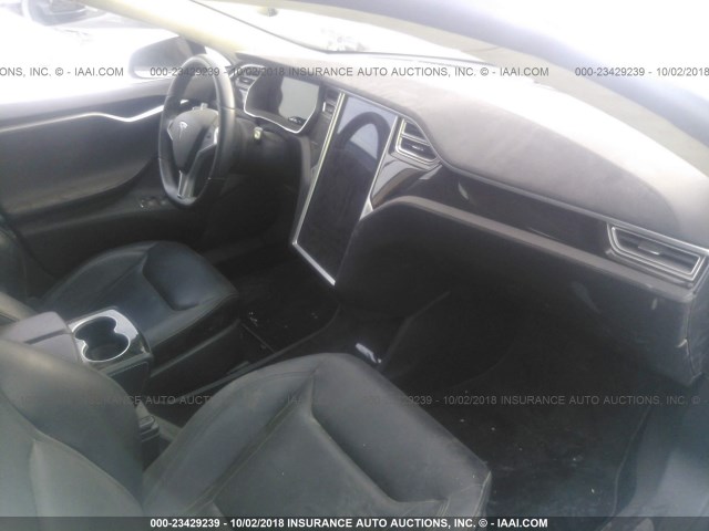5YJSA1E28FF114134 - 2015 TESLA MODEL S SILVER photo 5