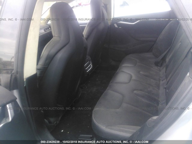 5YJSA1E28FF114134 - 2015 TESLA MODEL S SILVER photo 8