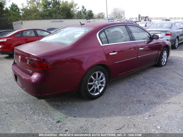 1G4HD57257U146064 - 2007 BUICK LUCERNE CXL RED photo 4