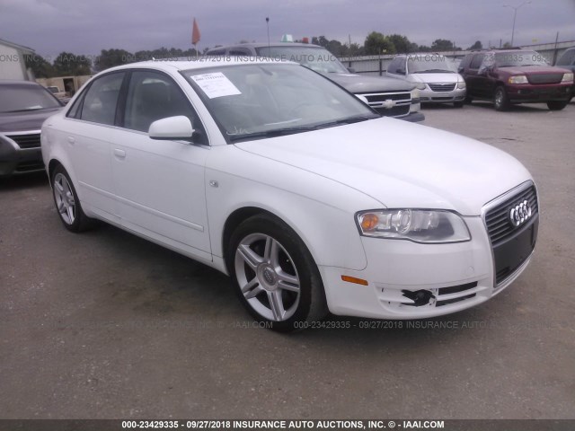 WAUAF78E17A088697 - 2007 AUDI A4 2/TURBO WHITE photo 1