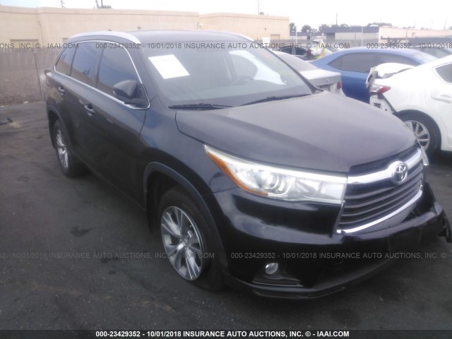 5TDJKRFH1FS170678 - 2015 TOYOTA HIGHLANDER XLE შავი ფოტო 1