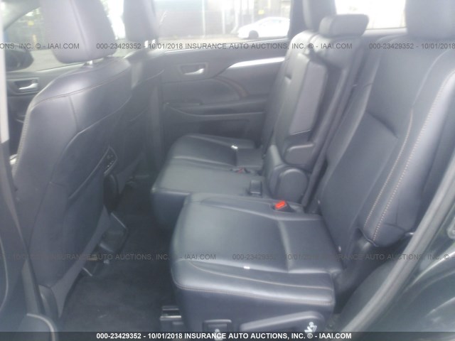 5TDJKRFH1FS170678 - 2015 TOYOTA HIGHLANDER XLE შავი ფოტო 8