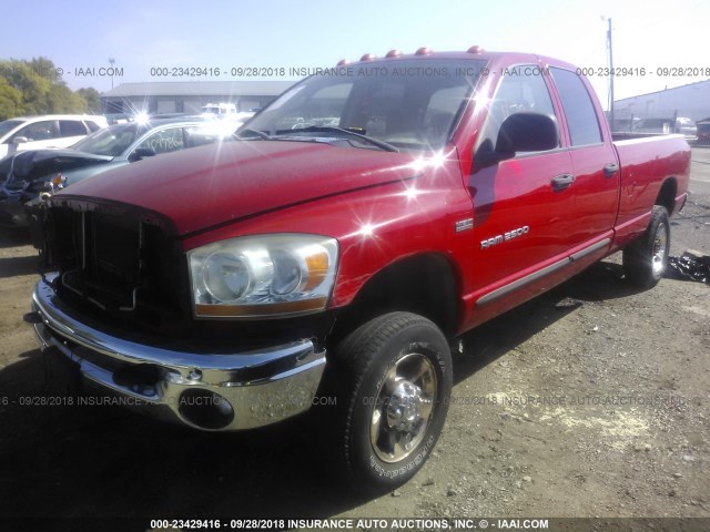 3D7KS28D66G110325 - 2006 DODGE RAM 2500 ST/SLT RED photo 2