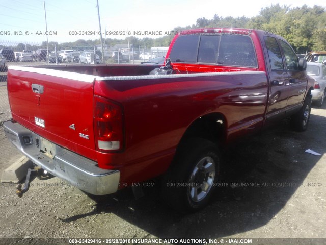 3D7KS28D66G110325 - 2006 DODGE RAM 2500 ST/SLT RED photo 4