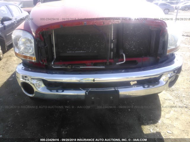 3D7KS28D66G110325 - 2006 DODGE RAM 2500 ST/SLT RED photo 6