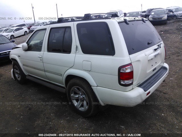 JN8DR09XX4W805275 - 2004 NISSAN PATHFINDER LE/SE WHITE photo 3