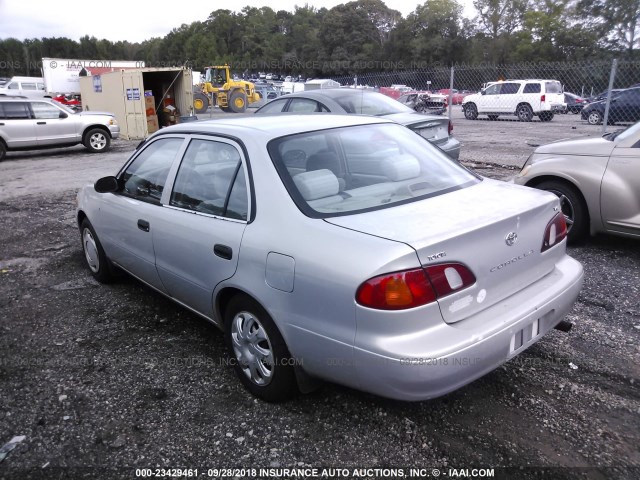 2T1BR12E9YC301395 - 2000 TOYOTA COROLLA SILVER photo 3