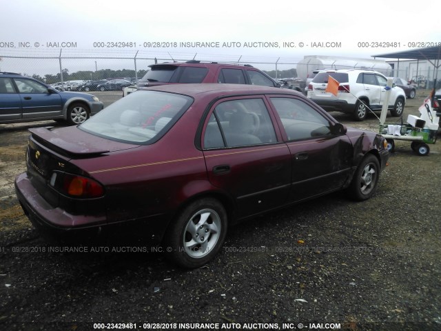 1NXBR12E8XZ249965 - 1999 TOYOTA COROLLA VE/CE/LE 栗色 照片 4