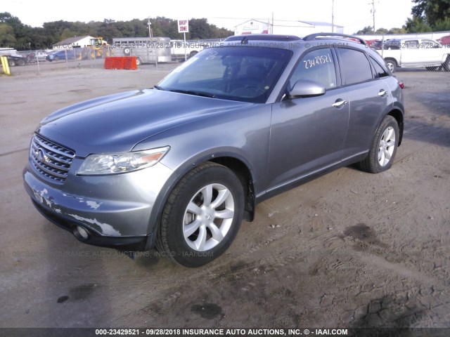 JNRAS08W34X219197 - 2004 INFINITI FX35 SILVER photo 2