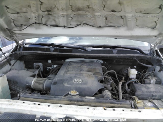 5TFRM5F19FX083582 - 2015 TOYOTA TUNDRA DOUBLE CAB SR/SR5 WHITE photo 10