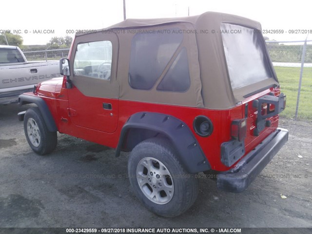 1J4FY29P7VP447366 - 1997 JEEP WRANGLER / TJ SE RED photo 3